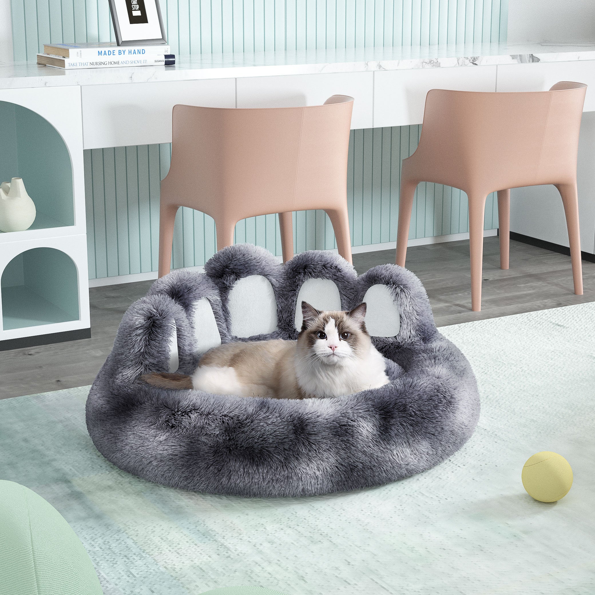 Cute Bear Paw Plush Pet Bed