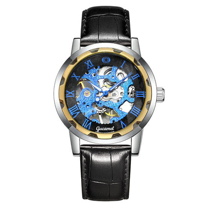 Steel Strip Hollow Gold Mechanical Watch