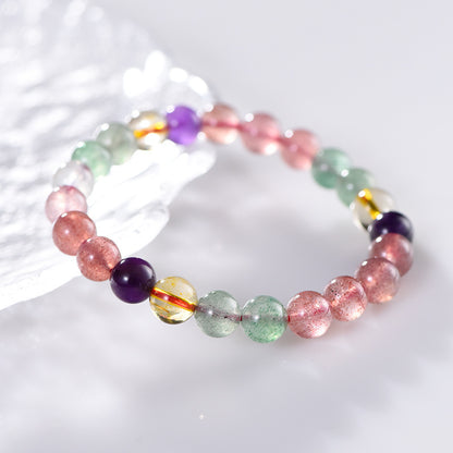 Strawberry Quartz Bead Bracelet