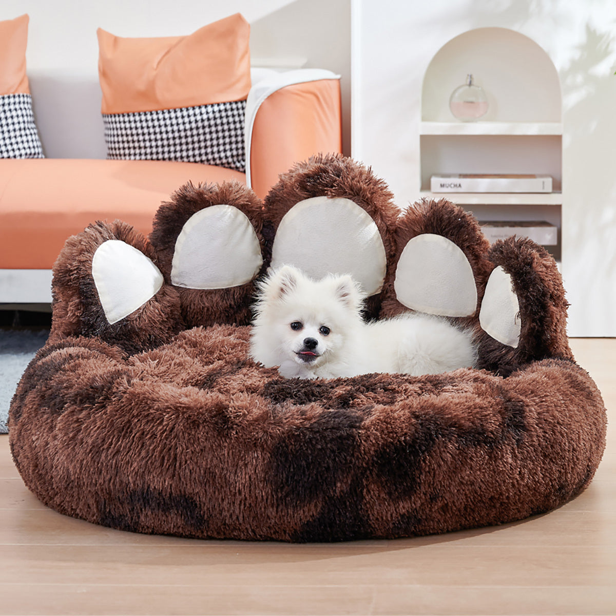 Cute Bear Paw Plush Pet Bed