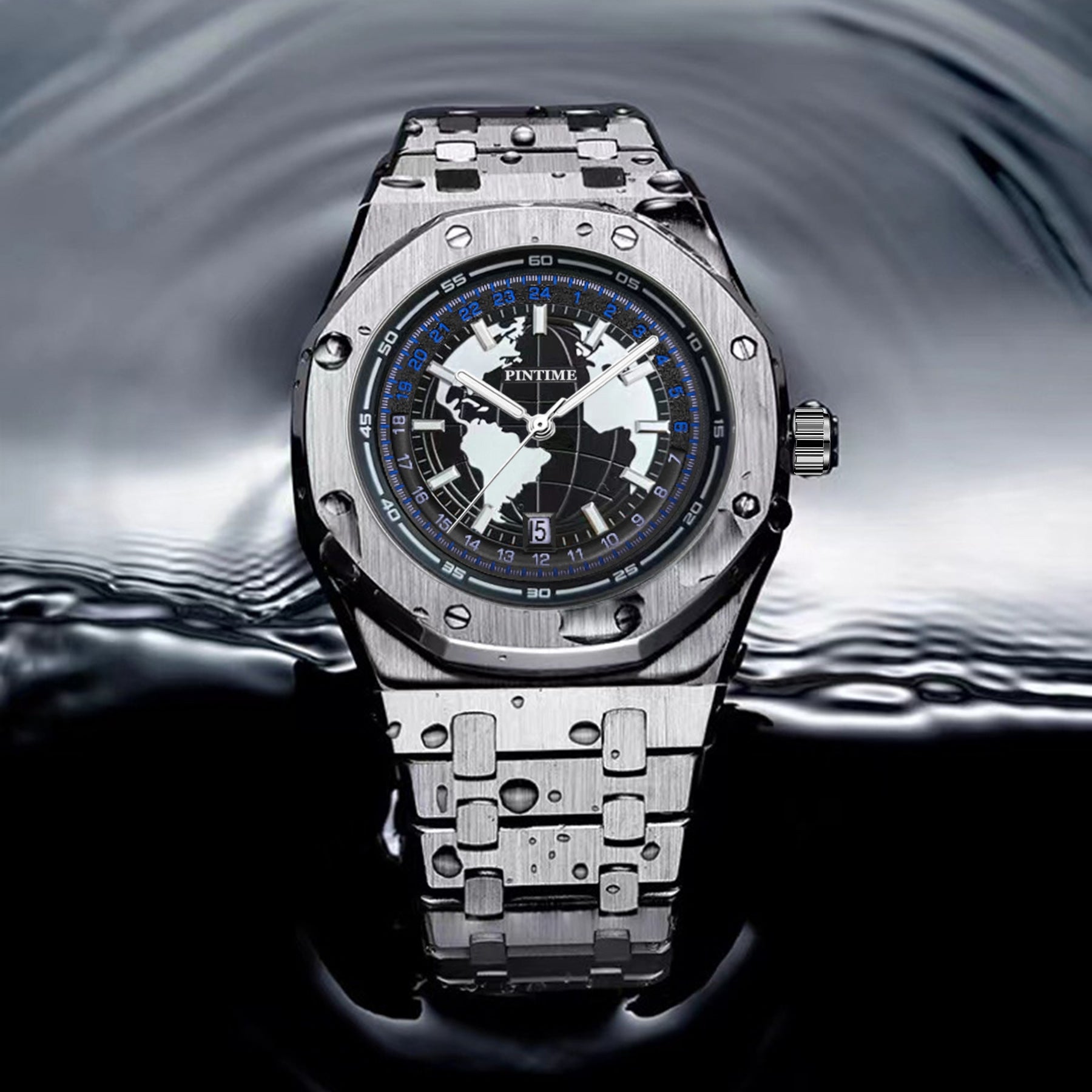 Waterproof Luminous Steel Strap Watch