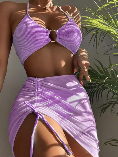 3-Piece Halter Bikini Set