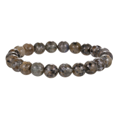 Natural Flame Stone Bead Bracelet