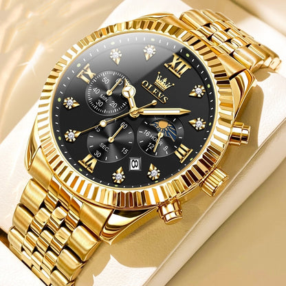 Men's Golden Quartz Watch