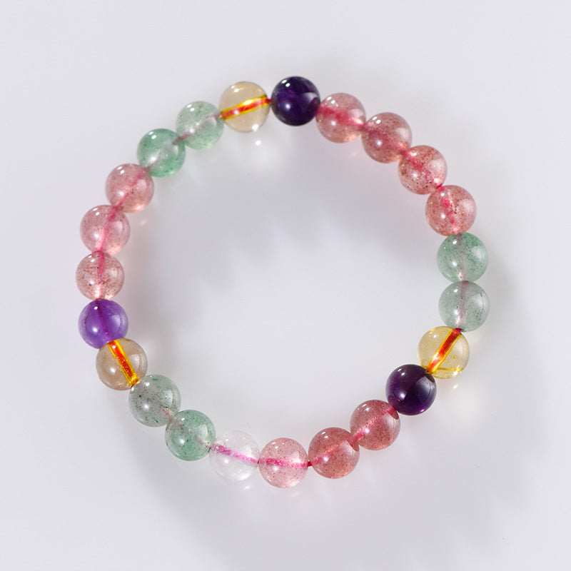 Strawberry Quartz Bead Bracelet