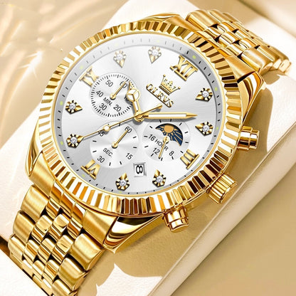 Men's Golden Quartz Watch